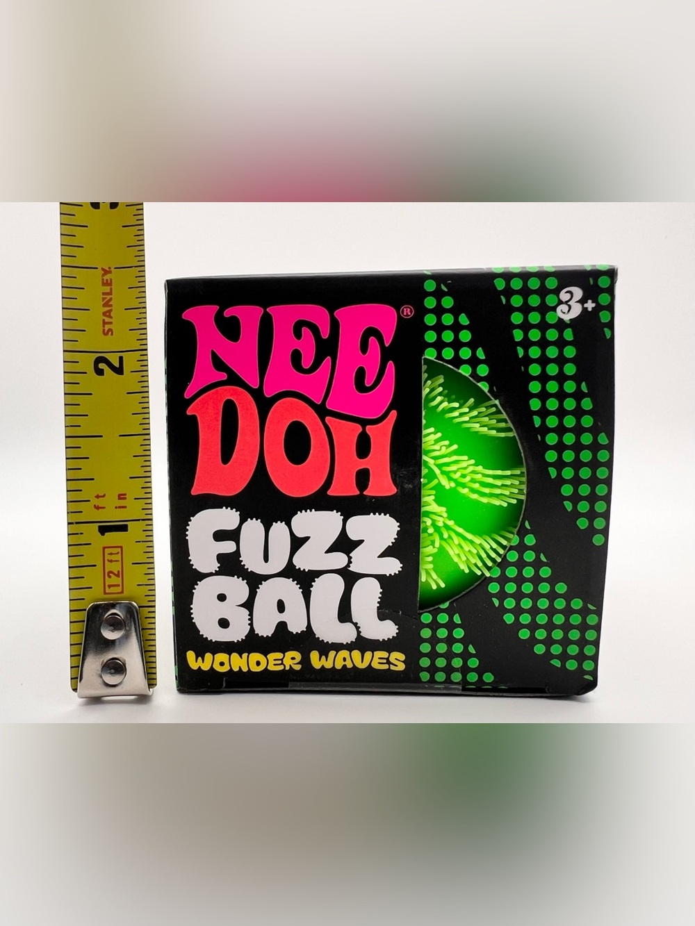 Schylling NeeDoh Fuzz Ball Wonder Waves Sensory Fidget Toy Neon Green NWT - Picture 4 of 4